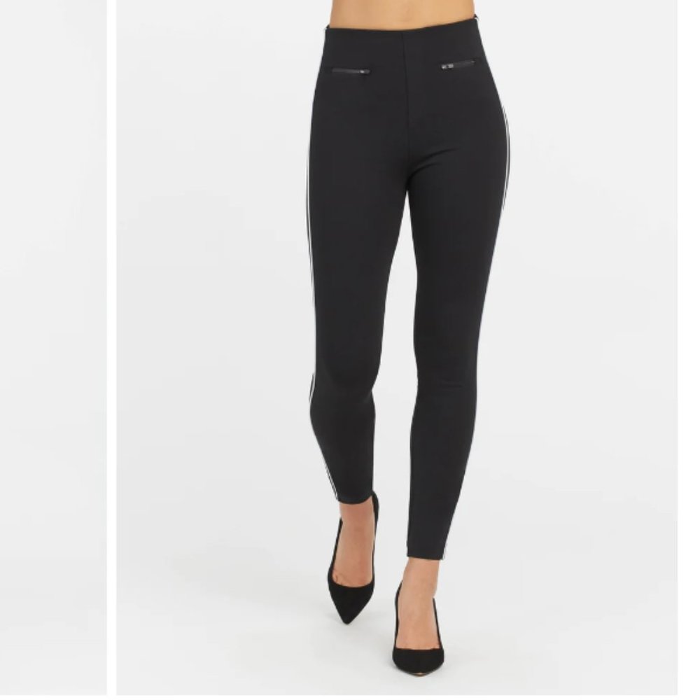 NWT! Spanx The Perfect Pant, Ankle Piped Skinny Classic Black 2X/2TG - Picture 4 of 8